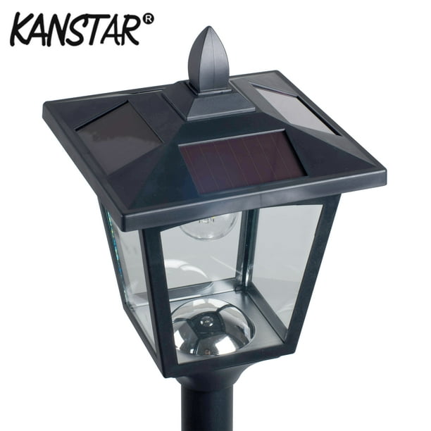 5 FT Tall Solar Powered 2 in 1 Outdoor Garden Lantern Lamp Post Light Yard Stake for sale online